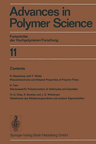 Tapa de Advances in Polymer Science