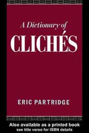 Tapa de A dictionary of cliche s