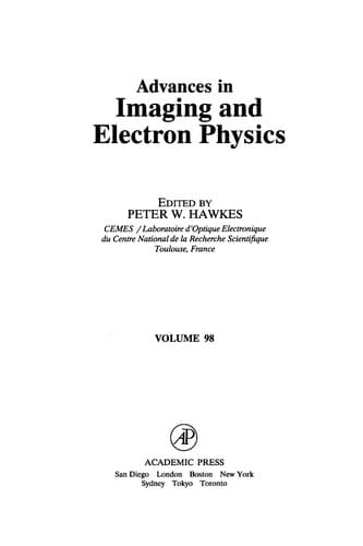Tapa de Advances in Imaging and Electron Physics, 98