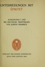 Tapa de Unterredungen mit Epiktet