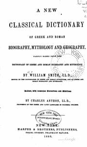 Tapa de A new classical dictionary of Greek and Roman biography, mythology and geography