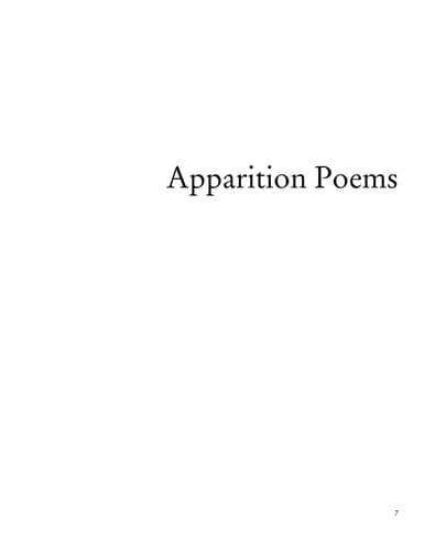 Tapa de Apparition Poems