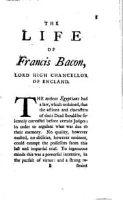 Tapa de The life of Francis Bacon, Lord Chancellor of England