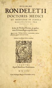 Tapa de Gvlielmi Rondeletii ... Libri de piscibus marinis