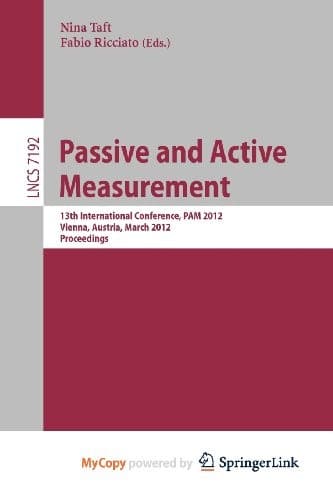 Tapa de Passive and Active Measurement