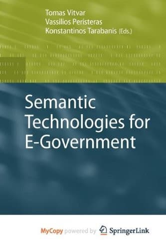Tapa de Semantic Technologies for E-Government
