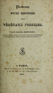 Tapa de Prodrome d'une histoire des végétaux fossiles