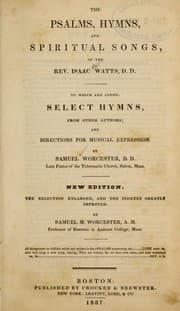 Tapa de The Psalms, hymns, and spiritual songs of the Rev. Isaac Watts, D.D.