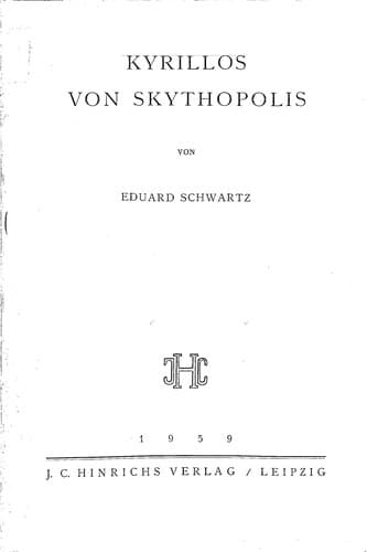 Tapa de Kyrillos von Skythopolis