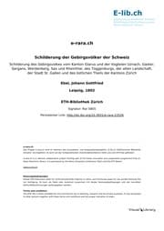 Tapa de Schilderung des Gebirgsvolkes vom Kanton Glarus