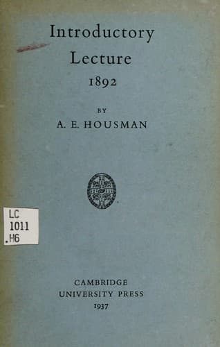Tapa de Introductory lecture