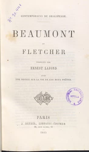 Tapa de Beaumont et Fletcher