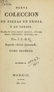 Tapa de Nueva coleccion de piezas en prosa y en versos