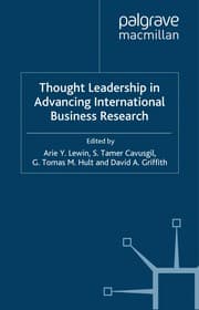 Tapa de Thought leadership in advancing international business research