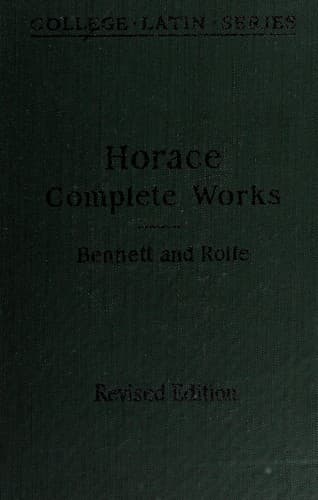 Tapa de Horace, Odes and epodes