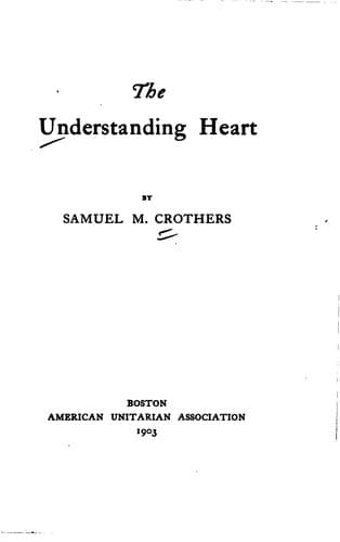 Tapa de The understanding heart