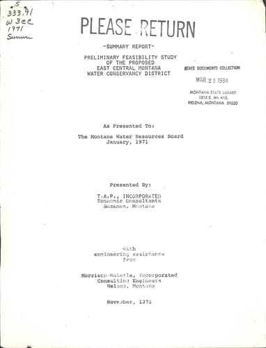 Tapa de Summary report