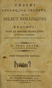 Tapa de Erasmi Colloquia selecta; or, The select colloquies of Erasmus