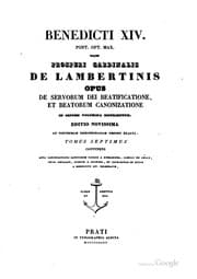 Tapa de Benedicti XIV. Pont. Opt. Max. opera omnia in tomos XVII. distributa