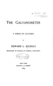 Tapa de The Galvanometer: A Series of Lectures