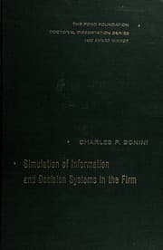 Tapa de Simulation of information and decision systems in the firm