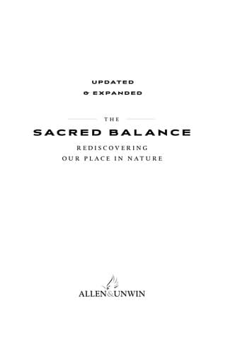 Tapa de The sacred balance