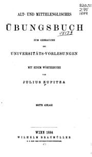 Tapa de Alt- und mittelenglisches Übungsbuch zum gebrauche bei universitäts Vorlesungen: Mit einem ..