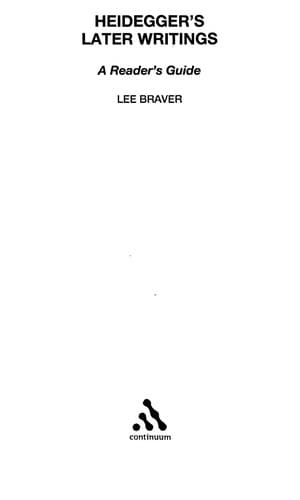 Tapa de Heidegger's later writings