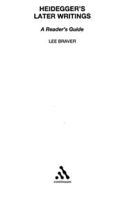 Tapa de Heidegger's later writings