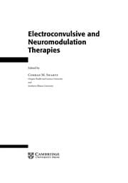 Tapa de Electroconvulsive and neuromodulation therapies