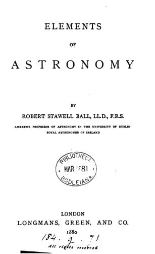 Tapa de Elements of astronomy