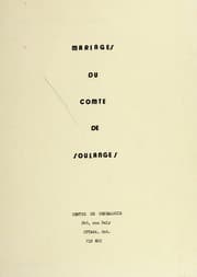 Tapa de Mariages du comté de Soulanges