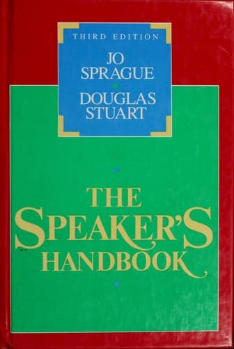 Tapa de The speaker's handbook