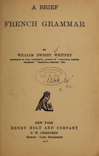 Tapa de A brief French grammar