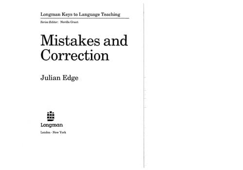 Tapa de Mistakes and correction