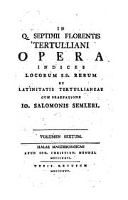 Tapa de Q. Septimii Florentis Tertulliani Opera