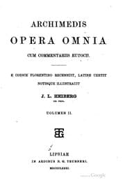 Tapa de Archimedis Opera omnia: cum commentariis Eutocii. E codice florentino recensuit