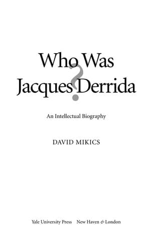 Tapa de Who was Jacques Derrida?
