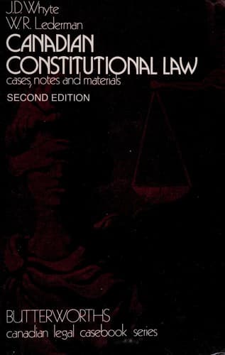 Tapa de Canadian constitutional law