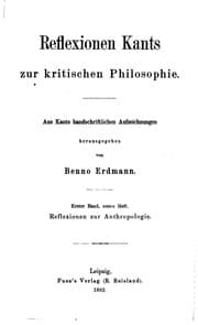Tapa de Reflexionen Kants zur kritischen Philosophie: Aus Kants handschriftlichen Aufzeichnungen hrsg