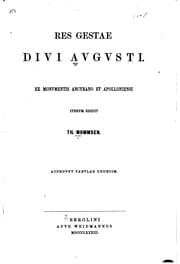 Tapa de Res gestae divi Augusti: Ex monumentis ancyrano et apolloniensi iterum