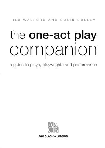 Tapa de The one-act play companion