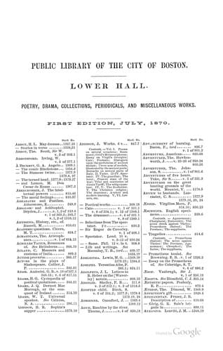 Tapa de Lower Hall