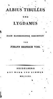 Tapa de Albius Tibullus und Lygdamus