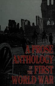 Tapa de A Prose anthology of the First World War