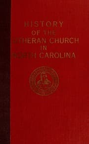 Tapa de History of the Lutheran Church in North Carolina, 1803-1953