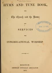 Tapa de Hymn and tune book for the church and the home