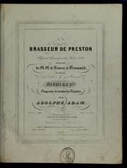 Tapa de Le brasseur de preston, opera comique en trois actes