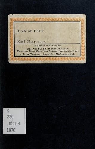 Tapa de Law as fact