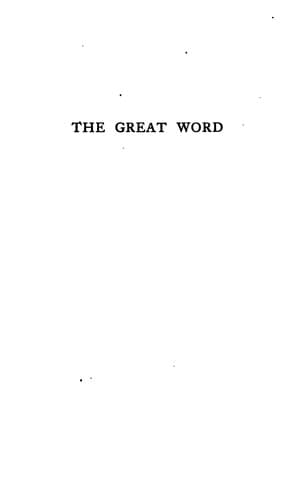 Tapa de The great word